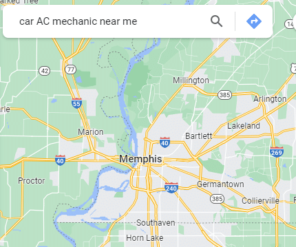 car AC mechanic on Google Maps