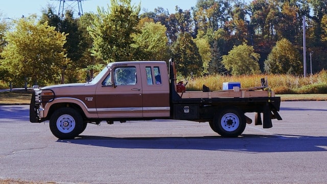 Pick-up truck parked in a parking lot in Cedar Rapids, Iowa