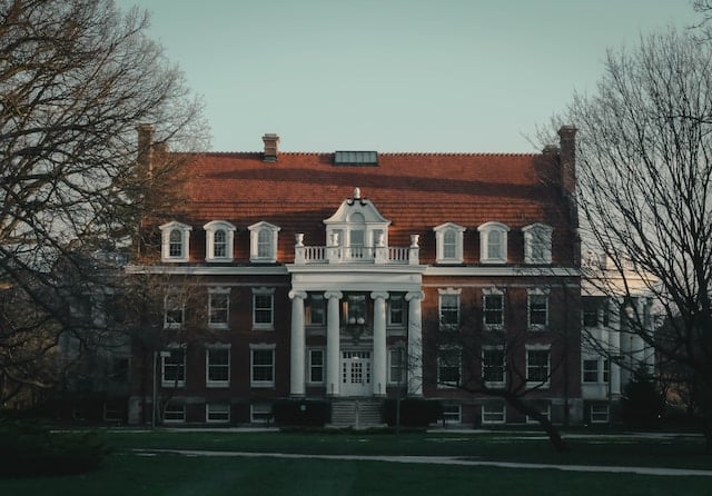 Architectural view of a prominent building at Iowa State University, reflecting the institution's academic heritage and design