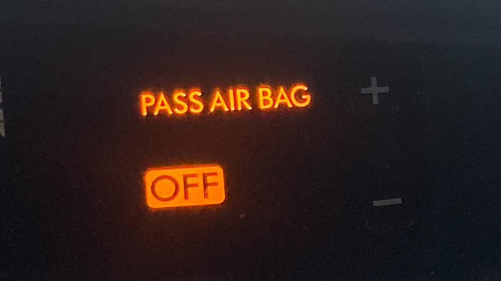 passenger airbag light off