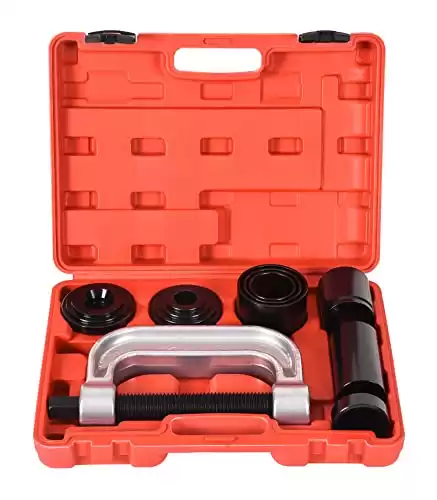 DHA Heavy Duty Ball Joint Press & U Joint Removal Tool Kit with 4x4 Adapters for 2WD 4WD Car Light Truck, Universal Upper and Lower Ball Joint Removal Press Tool Kit Remover Installer Service Set