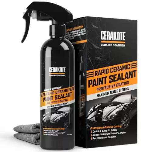 CERAKOTE® Rapid Ceramic Paint Sealant (12 oz.) – Now 50% More With a Premium Sprayer! - Maximum Gloss & Shine – Extremely Hydrophobic – Unmatched Slickness - Pro Results