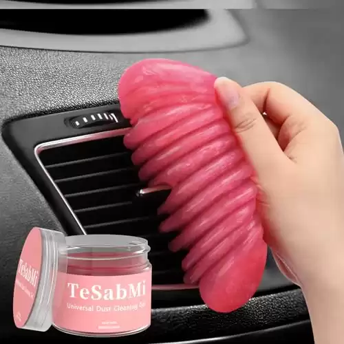 TeSabMi Car Cleaning Gel for Car Cleaning Putty Car Putty Car Interior Cleaner Car Slime Auto Detail Tools Car Cleaning Supplies Car Accessories Gifts for Women Men Stocking Stuffers Pink