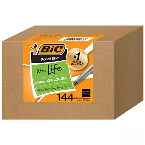 BIC Round Stic Xtra,144-Count