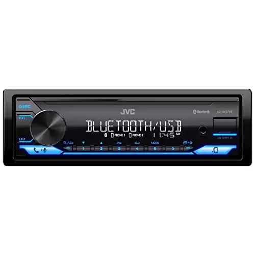 JVC KD-SX27BT Bluetooth Car Stereo with USB Port AM/FM Radio, MP3 Player, High Contrast LCD, Detachable Face Plate Single DIN 13-Band EQ